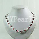 cat's eye and coral necklace