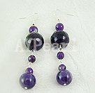 Discount natural amethyst earrings