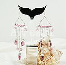 Handmade manmade pearl crystal earrings