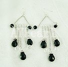 Handmade crystal pearl earrings