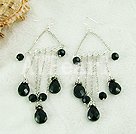Handmade pearl crystal earrings