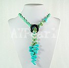 turquoise and black agate necklace
