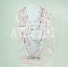 multi strand pearl crystal and rose quartz necklace under $ 40