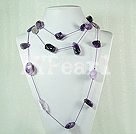Handmade amethyst necklace