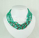 coral and turquoise necklace Under $ 40