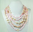 pearl and pink opal necklace