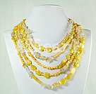 Discount multi strand pearl crystal necklace