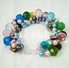 multi color pearl crystal bracelet under $ 15