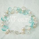 Discount coin pearl crystal bracelet