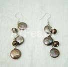 Pendientes de perla de moneda