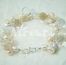 fashion pearl crystal bracelet Under $ 10