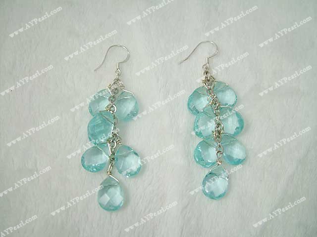 Handmade manmade crystal earrings