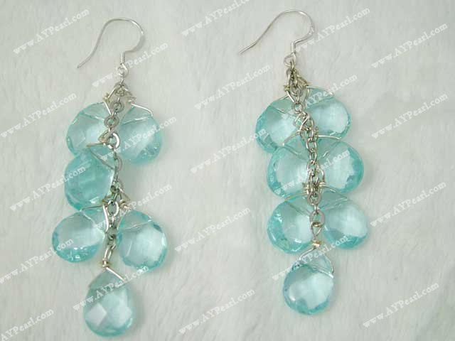 Handmade manmade crystal earrings