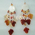 Discount shell and agate earrings