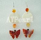 Handmade shell agate earrings