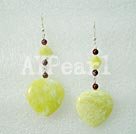 garnet and lemon stone earrings