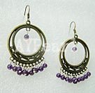 Handmade amethyst earrings