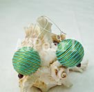 Handmade line ball earrings