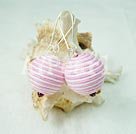 Handmade line ball earrings