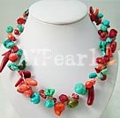 Discount coral and turquoise necklace