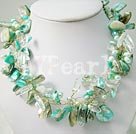 Discount pearl shell and crystal necklace