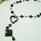pearl and garnet and tiger's eye necklace