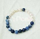Discount pearl and lapis bracelet