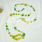 925 silver south korean jade and colored glaze crystal necklace under $100