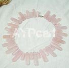 fashion rose quartz necklace
