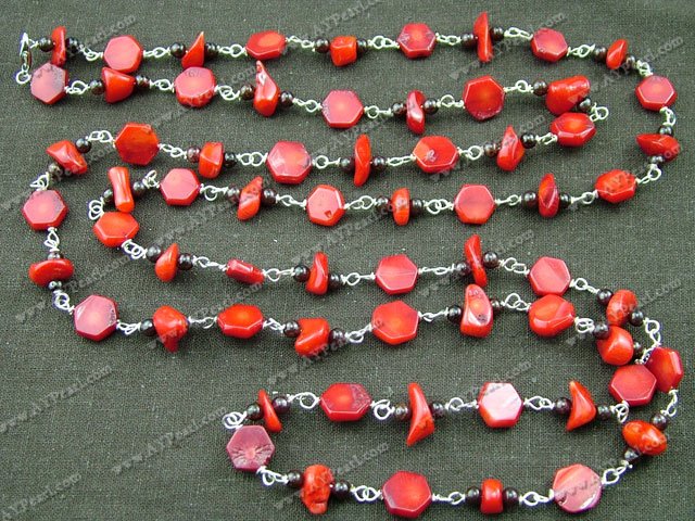 coral garnet necklace 
