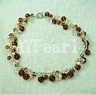 Handmade manmade crystal pearl necklace