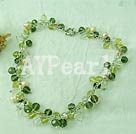 Handmade manmade crystal pearl necklace