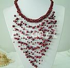 Hademade dyed pearl necklace