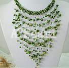 Hademade dyed pearl necklace