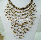 Hademade dyed pearl necklace