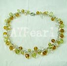 Handmade pearl crystal necklace