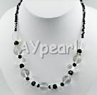 austrian crystal and white crystal necklace