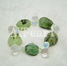 green rutilated quartz crystal stretch bracelet under $ 15