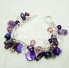 fashion amethyst and shell bracelet