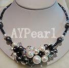 Handmade shell crystal necklace