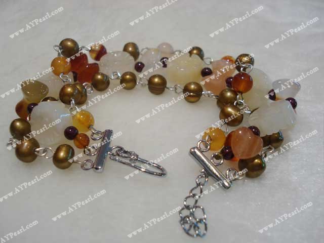 pearl and agate bracelet