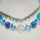 Handmade Brazil agate crystal necklace
