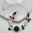 Handmade crystal agate necklace
