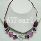 Discount brazil agate and crystal necklace