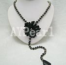 Handmade stone crystal necklace