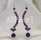 Handmade faceted amethyst earring
