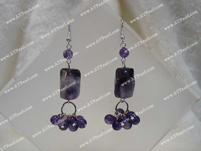 Handmade amethyst earring