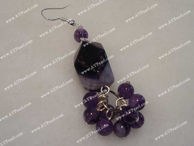 Handmade amethyst earring