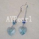 austrian crystal heart earrings