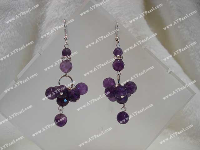 Handmade amethyst earrings